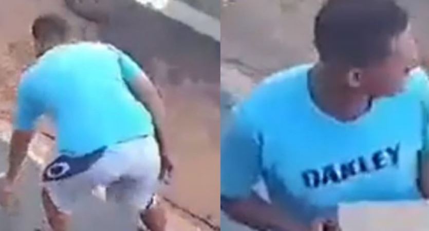 VÍDEO: Entregador é flagrado jogando encomenda no chão antes de entregá-la para cliente