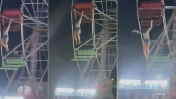 VÍDEO: Adolescentes caem de roda gigante em parque itinerante