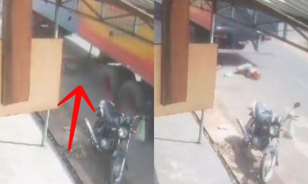 VÍDEO: Ciclista sobrevive após carreta 