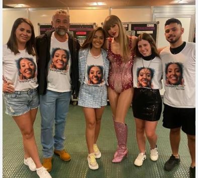 Taylor Swift encontra família de Ana Benevides, jovem de MS que morreu durante show