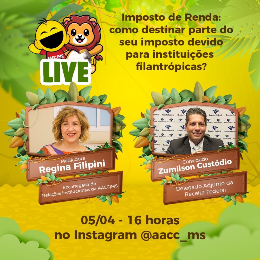 Em live, especialistas orientam sobre como destinar IR para instituições filantrópicas