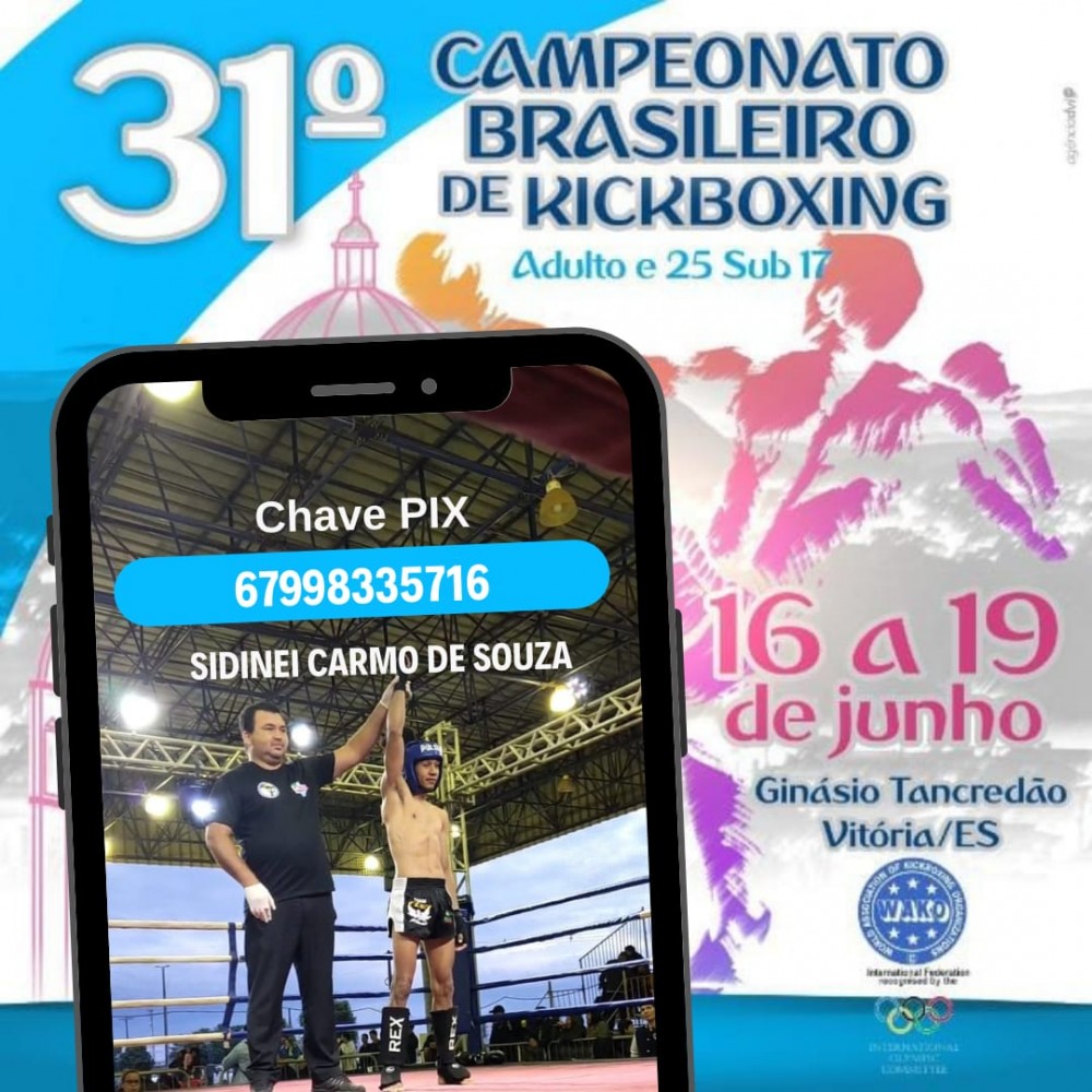 Atleta de MS busca apoio para competir em Campeonato Brasileiro de Kickboxing no Espírito Santo
