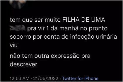 Médica usa rede social para xingar paciente que teve infecção urinária na madrugada e é afastada