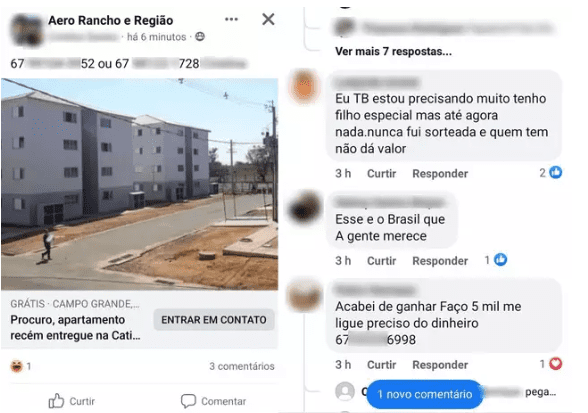 Após serem contemplados, moradores anunciam apartamentos para a venda no Canguru: 'faço qualquer rolo'