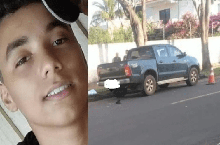 Estudante morre ao ser arremessado em canteiro por caminhonete em cidade de MS