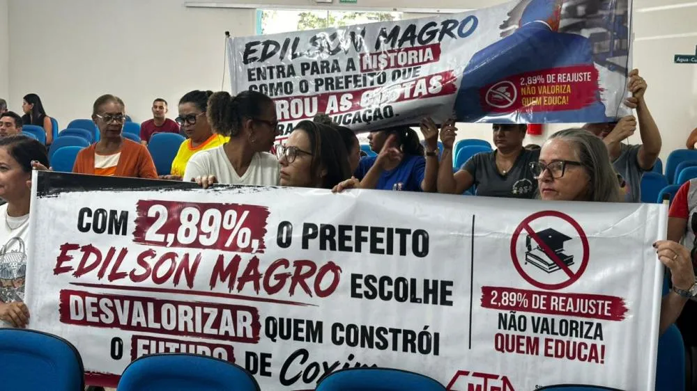 Professores pressionam Câmara de Coxim e vereadores adiam votação de reajuste de 2,89%