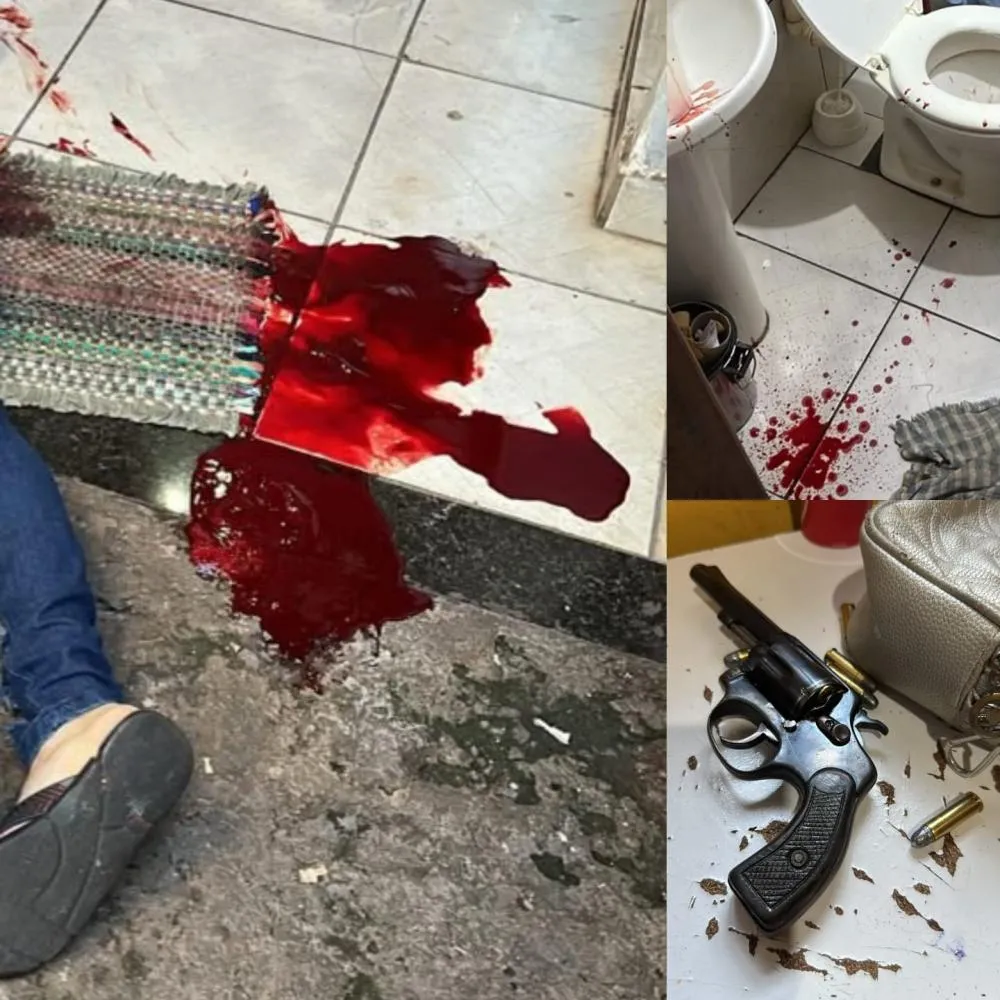 Polícia apreendeu o revólver apontado como arma do crime durante a prisão do suspeito; duas pessoas foram mortas a tiros dentro da residência no bairro Taquarussu, em Campo Grande - Foto: Polícia Civil MS