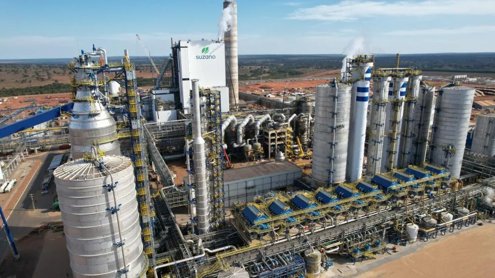 Fábrica da Suzano em Ribas do Rio Pardo, empreendimento que impulsiona as exportações industriais de Mato Grosso do Sul