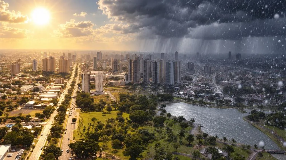 Com calor de 40°C, MS terá temporais com granizo e chuva que pode passar de 100 mm