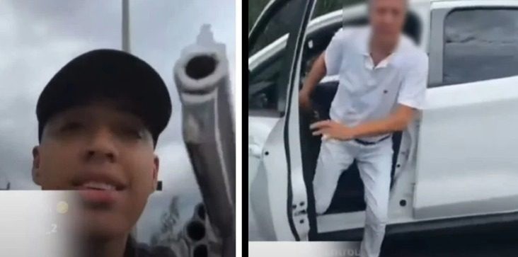 VÍDEO: Assaltante faz live no Instagram enquanto pratica crimes
