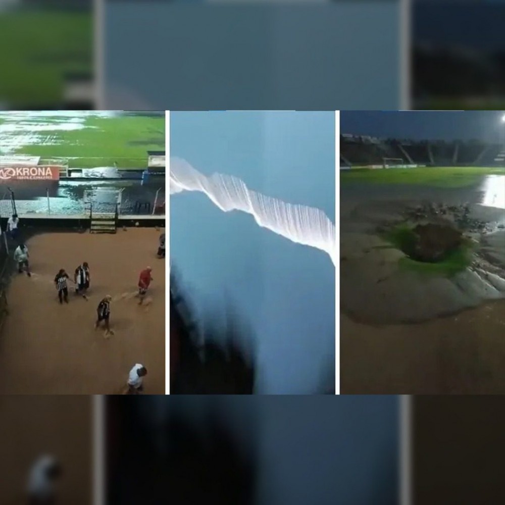 VÍDEO: Raio atinge estádio de futebol na saída dos torcedores