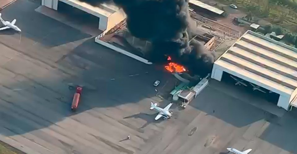 Vídeo mostra queda e explosão de aeronave que matou piloto de Campo Grande